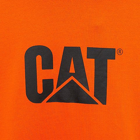 CAT/卡特春夏新款中性橘红色连帽卫衣套衫CJ1SWP16371