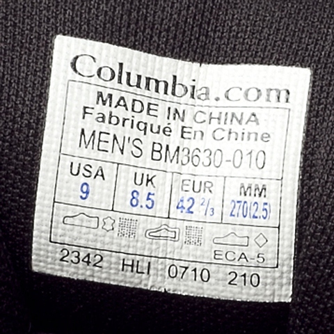 Columbia/哥伦比亚 专柜同款男子徒步鞋BM3630010