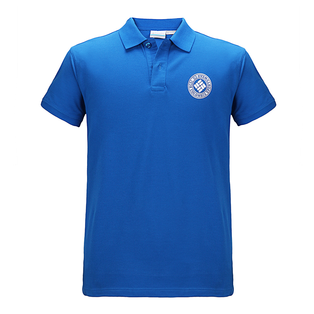 columbia哥伦比亚专柜同款蓝色男士polo短袖em6527