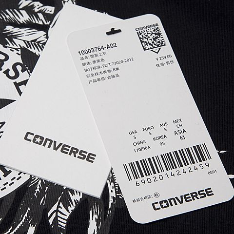 CONVERSE/匡威 新款男子短袖图案T恤10003764-A02