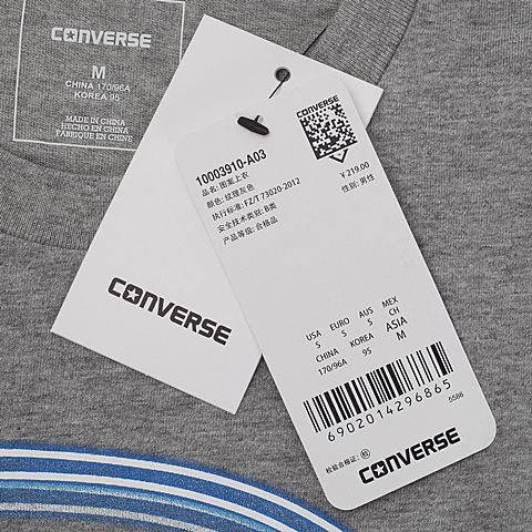 CONVERSE/匡威 新款男子短袖图案T恤10003910-A03