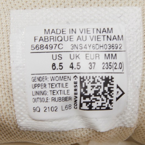 converse匡威2024女子高帮系带Chuck Taylor SEASONAL帆布鞋/硫化鞋568497C