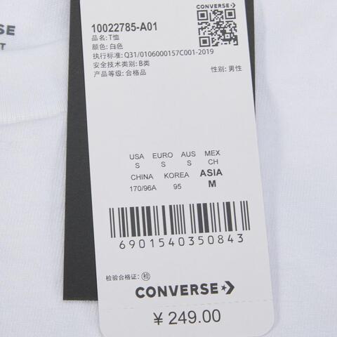 CONVERSE/匡威 2021年新款男子短袖T恤10022785-A01