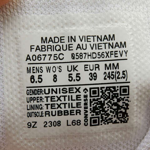 converse匡威2023中性高帮系带Chuck Taylor SEASONAL帆布鞋/硫化鞋A06775C