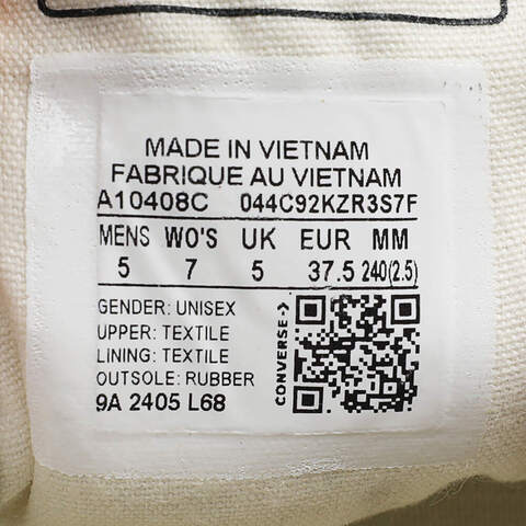 converse匡威2024中性低帮系带灰Chuck Taylor 70S SEASONAL帆布鞋/硫化鞋A10408C