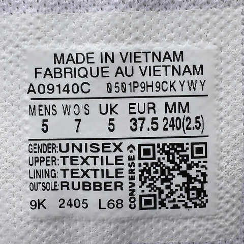 converse匡威2024中性高帮系带蓝Chuck Taylor SEASONAL帆布鞋/硫化鞋A09140C