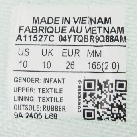 converse匡威2024儿童-低帮系带-绿Chuck Taylor SEASONAL帆布鞋/硫化鞋A11527C