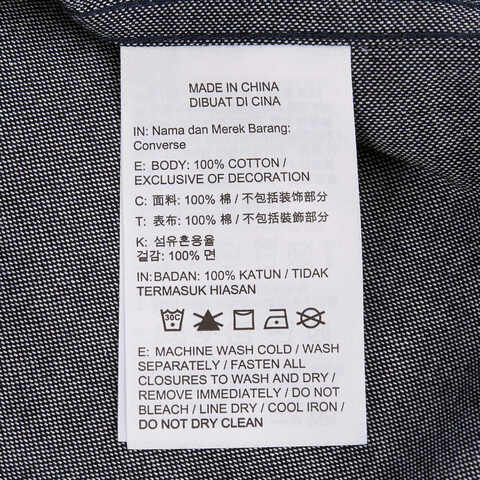 converse匡威2025男子男子-长袖衬衫-蓝梭织长袖衬衫10024602-A05