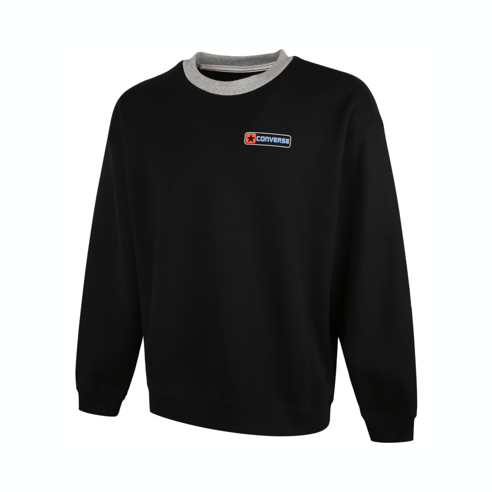 converse匡威2025男子男子-针织无帽卫衣-黑针织无帽卫衣10028407-A01