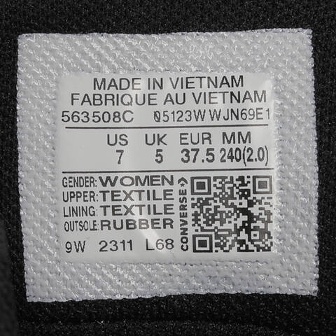 converse匡威2025女子女子-低帮系带-黑Chuck Taylor SEASONAL563508C