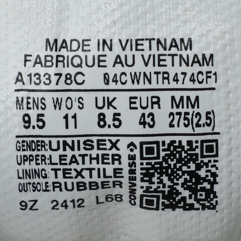 converse匡威2025中性中性-低帮系带-黑CONS SEASONALA13378C