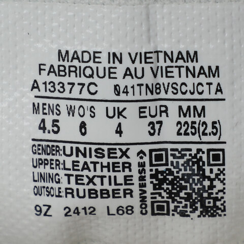 converse匡威2025中性中性-低帮系带-白CONS SEASONALA13377C