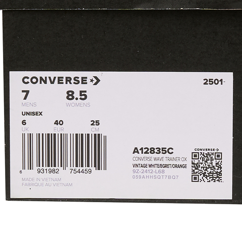 converse匡威2025中性中性-低帮系带-白CONS SEASONALA12835C