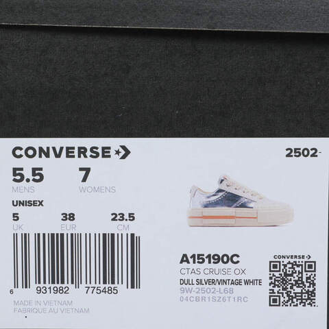 converse匡威2025女子女子-低帮系带-银Chuck Taylor SEASONALA15190C