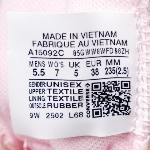 converse匡威2025女子女子-低帮系带-粉Chuck Taylor SEASONALA15092C