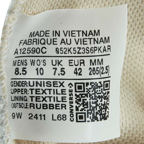 converse匡威2025中性中性-低帮系带-灰Chuck Taylor SEASONALA12590C