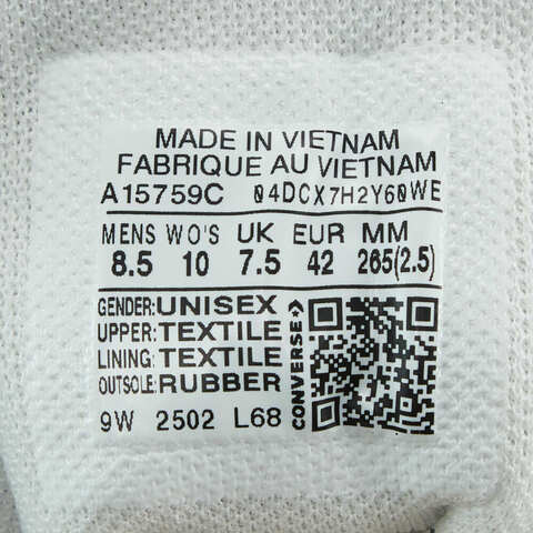 converse匡威2025女子女子-低帮系带-白Chuck Taylor SEASONALA15759C