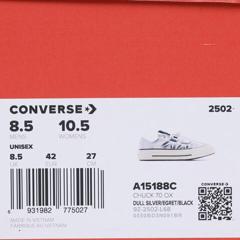 converse匡威2025女子女子-低帮系带-银Chuck Taylor 70S SEASONALA15188C