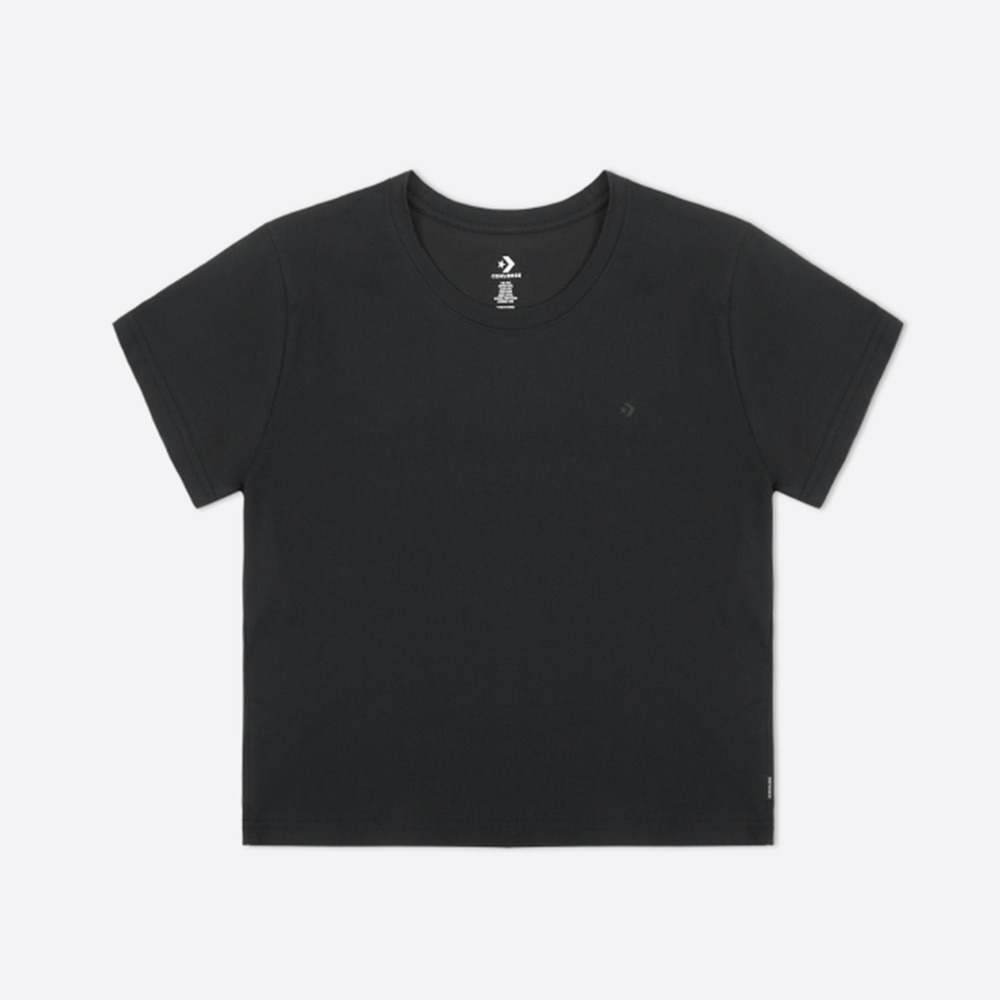 converse匡威2025女子女子-针织无领短T-黑针织无领短T10028335-A01