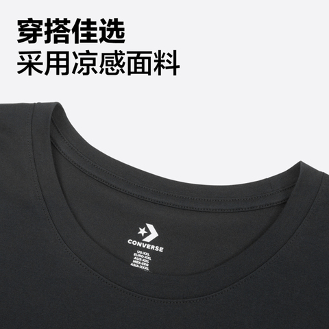 converse匡威2025女子女子-针织无领短T-黑针织无领短T10028335-A01