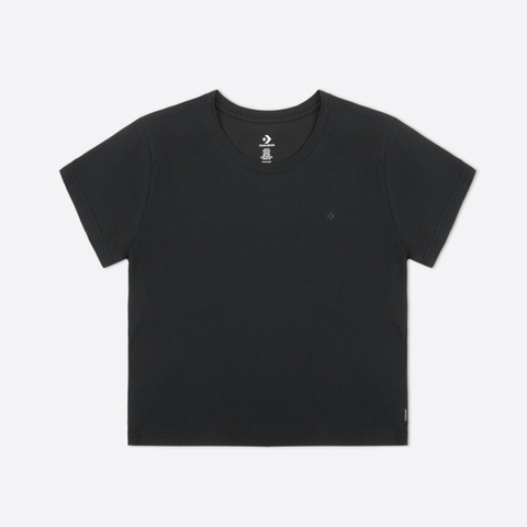 converse匡威2025女子女子-针织无领短T-黑针织无领短T10028335-A01