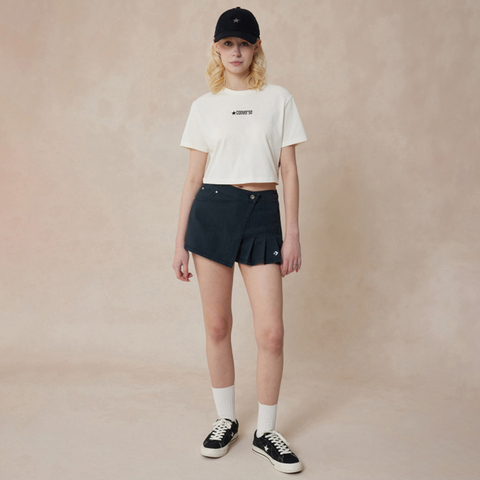 converse匡威2025女子女子-梭织短裙-黑梭织短裙WCH877-023