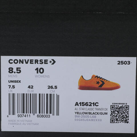 converse匡威2025男子男子-低帮系带-黄Chuck Taylor SEASONALA15621C