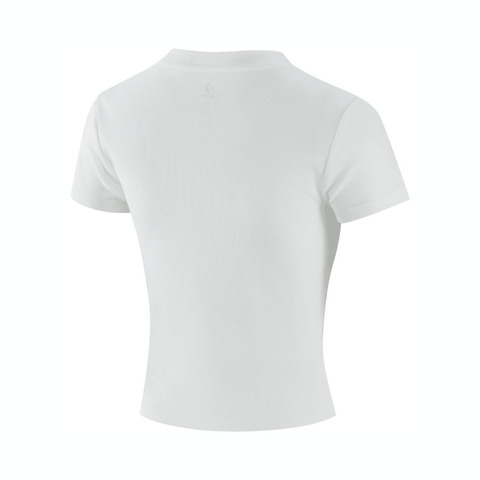 converse匡威2025女子女子-针织无领短T-白针织无领短TWCH663-001