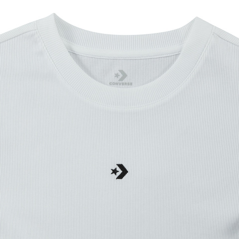 converse匡威2025女子女子-针织无领短T-白针织无领短TWCH663-001