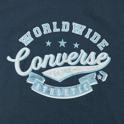 converse匡威2025女子女子-针织无领短T-蓝针织无领短TWCH710-BFK