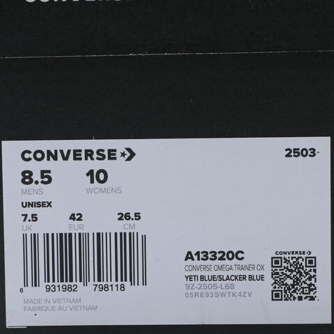 converse匡威2025男子男子-低帮系带-蓝Chuck Taylor SEASONALA13320C