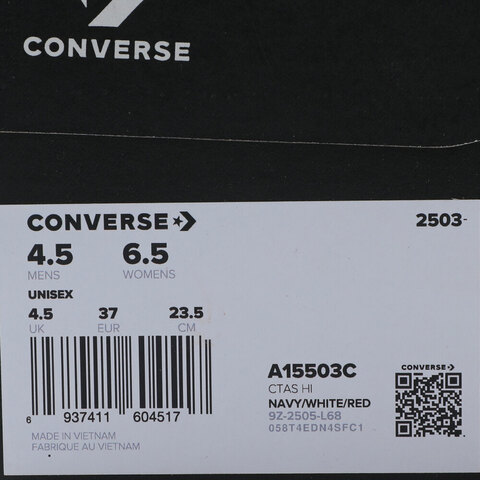 converse匡威2025女子女子-高帮系带-蓝Chuck Taylor SEASONALA15503C