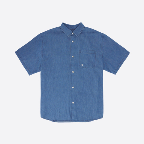 converse匡威2025男子男子-梭织有领短T-蓝梭织有领短TMCH628-UHA