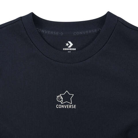 converse匡威2025女子女子-针织无领短T-蓝针织无领短TWCH893-695