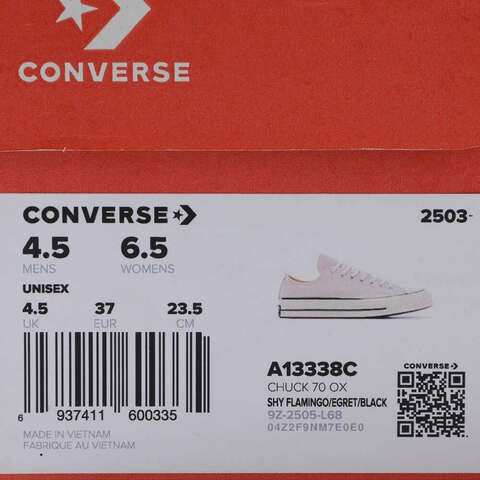 converse匡威2025中性中性-低帮系带-粉Chuck Taylor 70S SEASONALA13338C