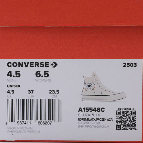 converse匡威2025女子女子-高帮系带-棕Chuck Taylor 70S SEASONALA15548C
