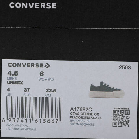 converse匡威2025女子女子-低帮系带-黑Chuck Taylor SEASONALA17682C