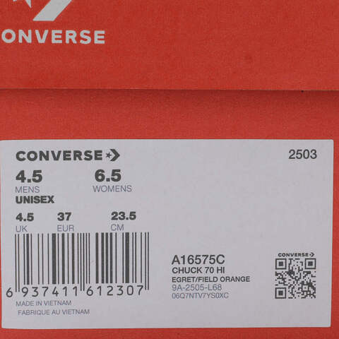 converse匡威2025女子女子-高帮系带-棕Chuck Taylor 70S SEASONALA16575C