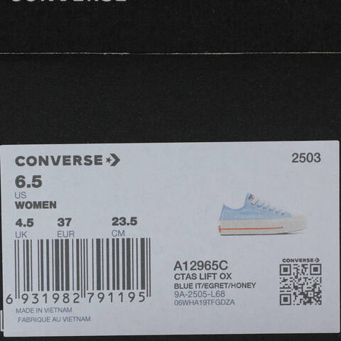 converse匡威2025女子女子-低帮系带-蓝Chuck Taylor SEASONALA12965C