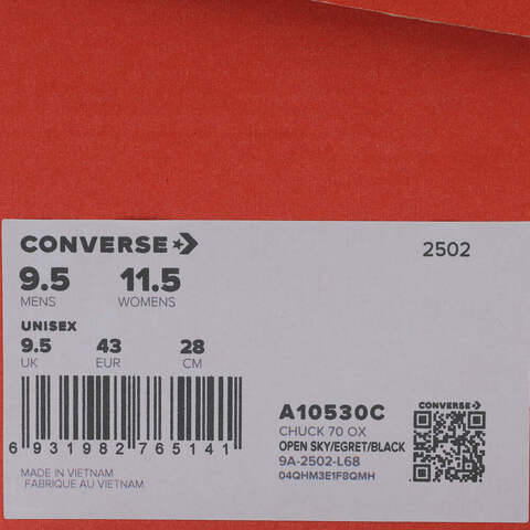 converse匡威2025中性中性-低帮系带-蓝Chuck Taylor 70S SEASONALA10530C