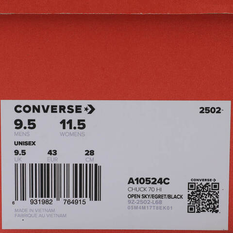 converse匡威2025中性中性-高帮系带-蓝Chuck Taylor 70S SEASONALA10524C
