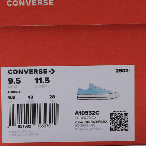 converse匡威2025中性中性-低帮系带-蓝Chuck Taylor 70S SEASONALA10532C