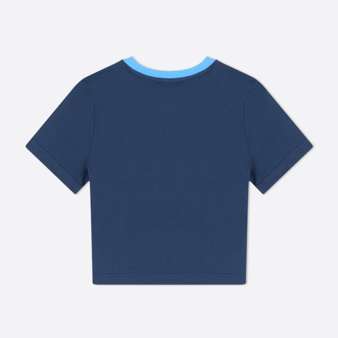 converse匡威2025女子女子-短袖T恤-蓝针织无领短TWCJ653-BFK