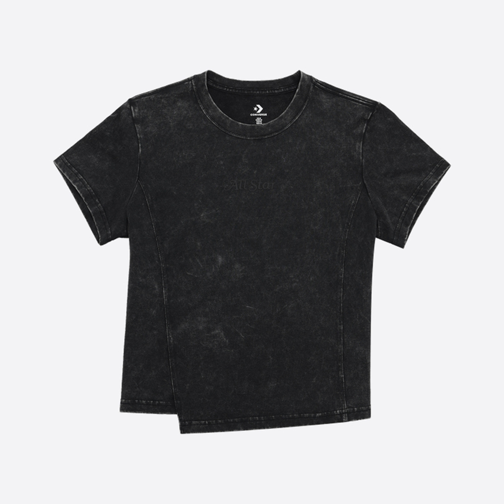 converse匡威2025女子女子-针织无领短T-黑针织无领短TWCH665-023