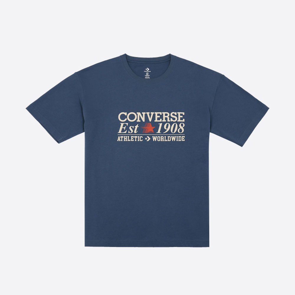 converse匡威2025男子男子-针织无领短T-蓝针织无领短TMCH687-UFL