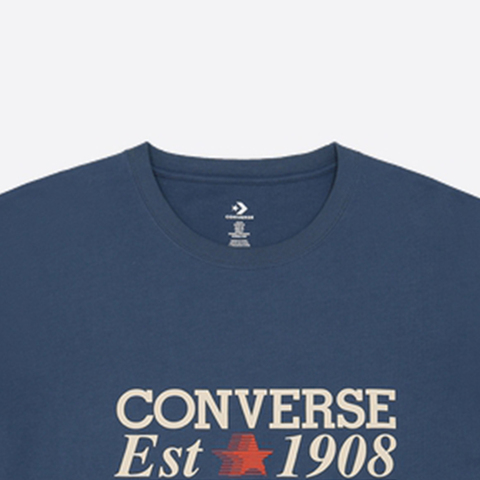 converse匡威2025男子男子-针织无领短T-蓝针织无领短TMCH687-UFL