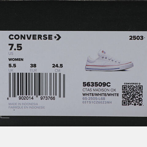 converse匡威2025女子女子-低帮系带-白Chuck Taylor SEASONAL563509C