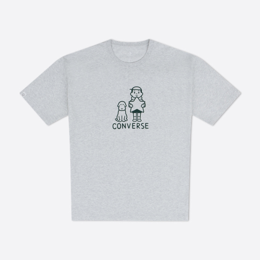 converse匡威2025中性中性-针织无领短T-灰针织无领短TUCH886-GGN