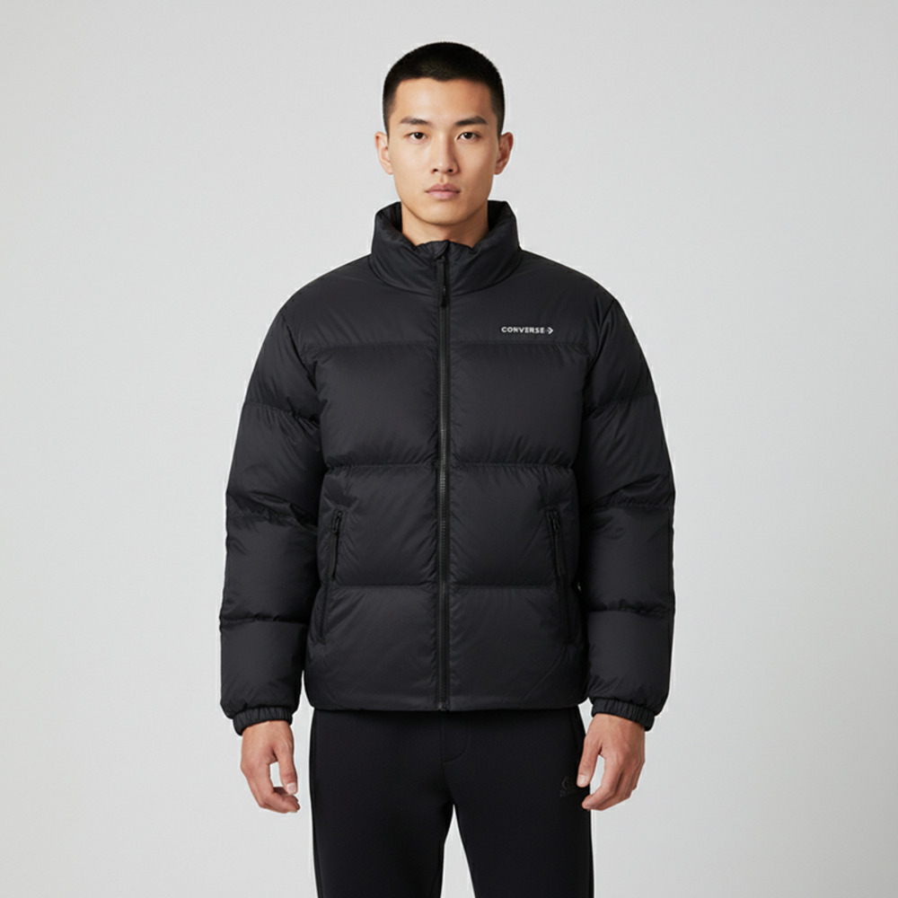 converse匡威2025男子男子-厚羽绒服-短-黑厚羽绒服-短MCJ117-023