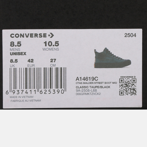 converse匡威2025中性中性-中帮系带-棕Chuck Taylor SEASONALA14619C